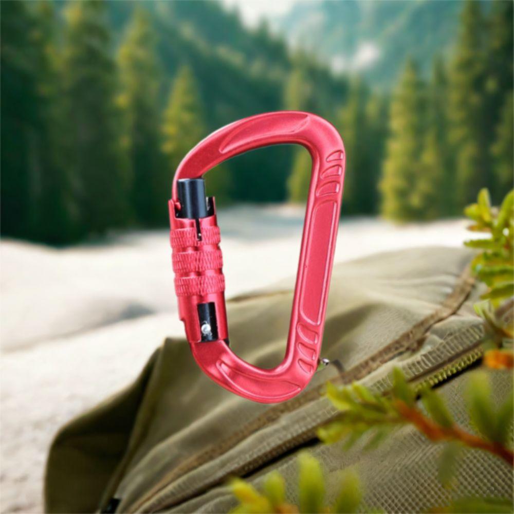 7075 Aviation Aluminum Safety Auto Lock Buckle D-shaped Electrophoresis Professional Carabiner Safe Multifunctional
