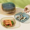 YIJUK Plastic Snack & Fruit Plates (4-Pack)