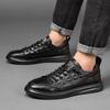 Crocodile Pattern Sports and Leisure Leather Shoes 2025 New Leather Shoes Trendy Brand Spring Soft Surface Breathable Cowhide Board Shoes