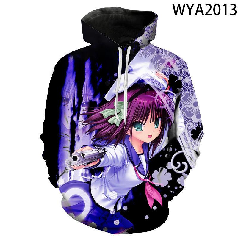 New Casual Angel Beats Men Women Children Sweatshirts 3D Printed Pullover Hoodies Long Sleeve Boy Girl Kids Streetwear Jacket