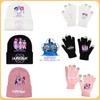 Hat + Gloves Kpop Witch Hunters Printed Knitted Hat Thread Fleece Hat Warm Hat