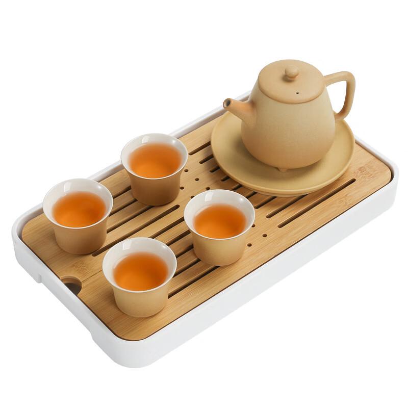 Qianhua Zhike Portable Ceramic Tea Set - 1 Pot, 4 Cups