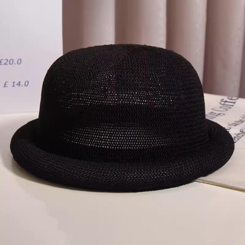 Cappello a bombetta classico in paglia da uomo, cappello Derby estivo traspirante da donna, berretto con visiera rotonda vintage, cappello Panama da donna, cappelli da sole casual jazz da donna