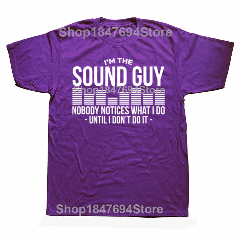 Funny Sound Guy Audio Engineer Cotton Tshirts Men Womens Fashion Casual Loose Oversized Sound Engineer Master Musician T Shirt