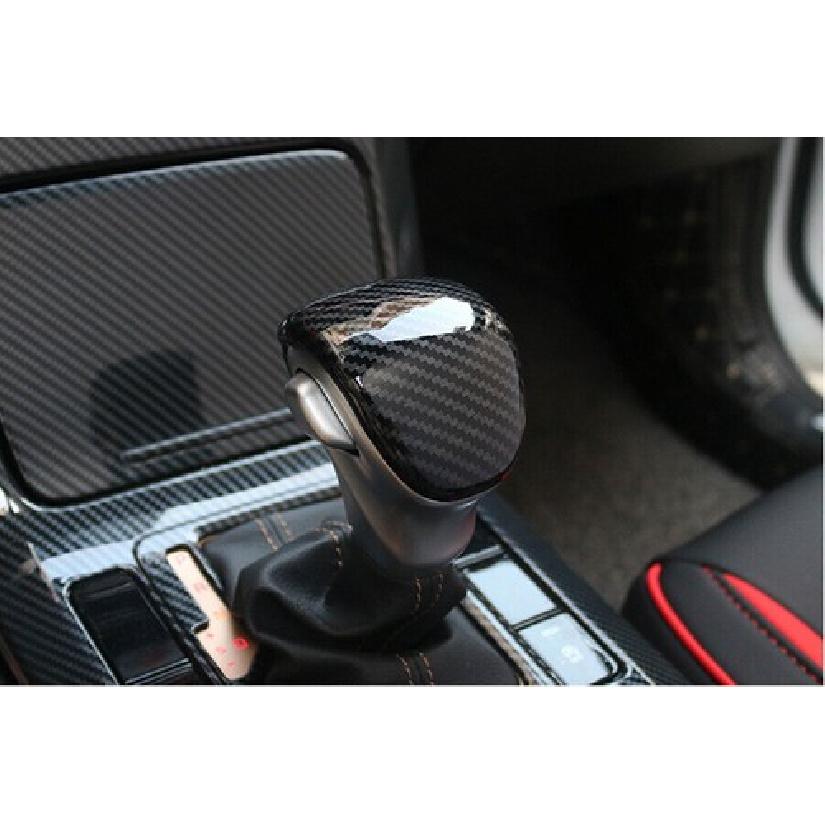 Carbon Fiber Inner Car Gear Shift Knob Cover Head Trim For Kia Seltos -