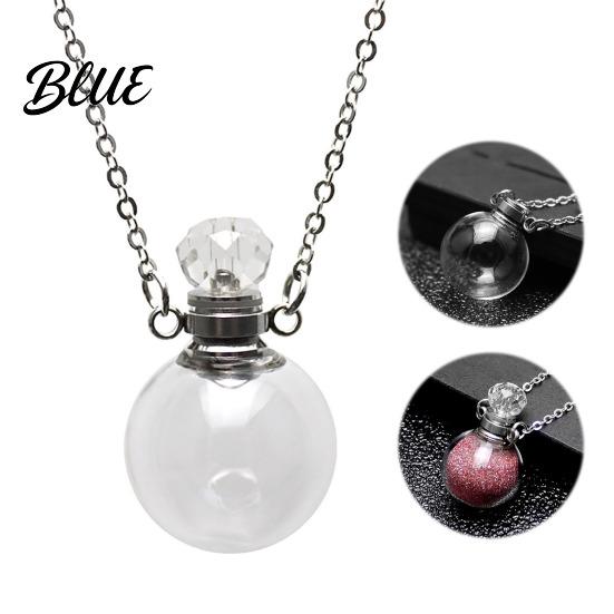 Transparent Scent Bottle Perfume Vial Pendant Necklace Aroma Essential Oil