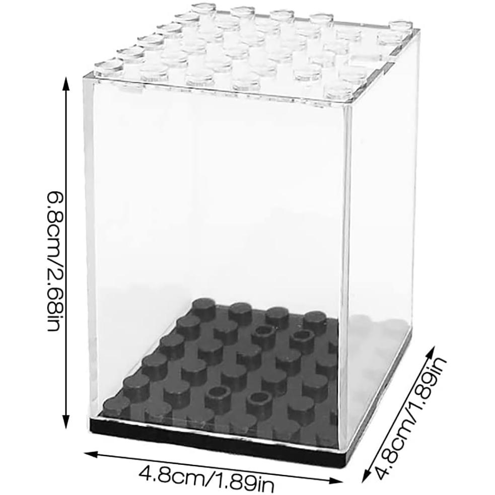 

Clear Acrylic Minifigure Display Case - Storage Box for Lego Minifigures Action Figures Blocks Collectibles for Kids Adults 4PCS чистый