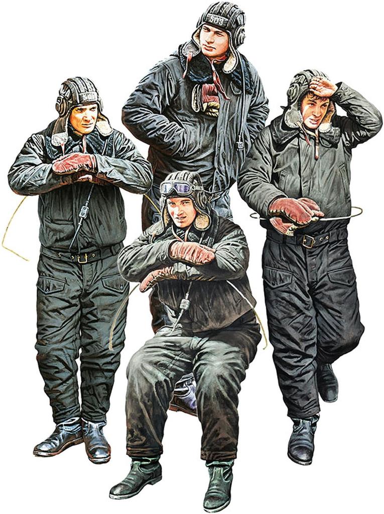 MiniArt Soviet Army Tank Soldier Wearing Winter Wearing Gear 4 Pieces Plastic Model MA37063 1/35 1970-1980s