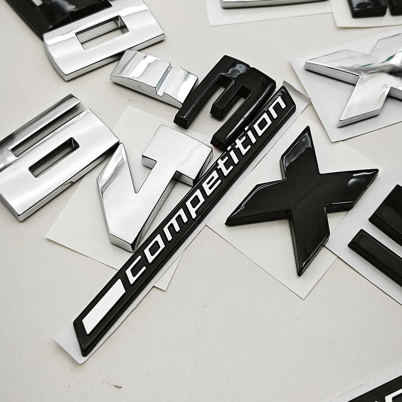 3D ABS Car Sticker M Series Competition Numbers Rear Trunk Emblem Decals For BMW M1 M2 M3 M4 M5 M6 X4M X5M X6M Accessories