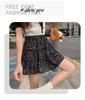 Women's French Floral A-line Cake Skirt - Summer Korean Style, High Waist, Slimming, Elastic Waist, Petite Half Skirt