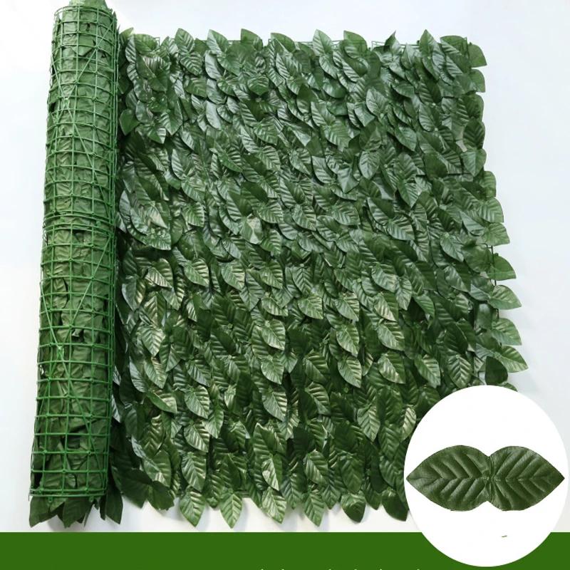 300cm Artificial Green Ivy Hedge Fence Panel Artificial Ivy Leaves Outdoor Home Garden Balcony Fence Screen Turf Decoration