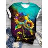 Ladies' Cute Cat Pattern 3D Printed Casual Short-sleeved T-shirt