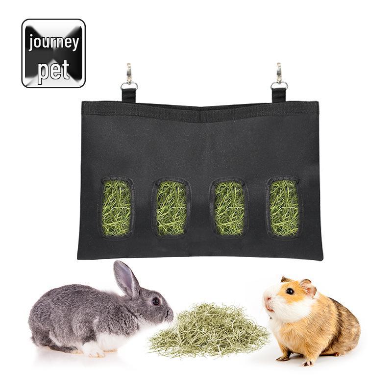Large Capacity Hanging Hay Bag for Small Pets - Rabbit, Guinea Pig, Chinchilla Feeder