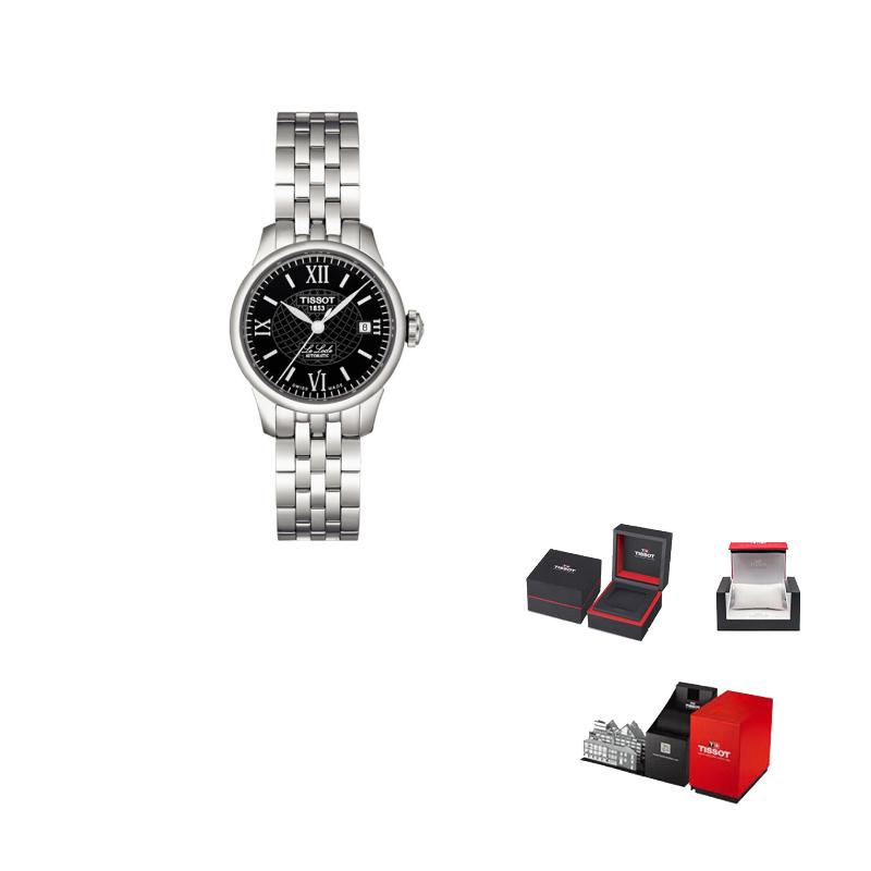 

TISSOT Le Locle Collection Automatic Mechanical Movement Women s Watch 25.3mm Black Dial T41.1.183.53 Regular Watch Box