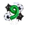 World Cup Decorations with Soccer Birthday Party Decorations, Easy To Use Party Decor, Number Balloons for Sports Theme Party (Light Green)