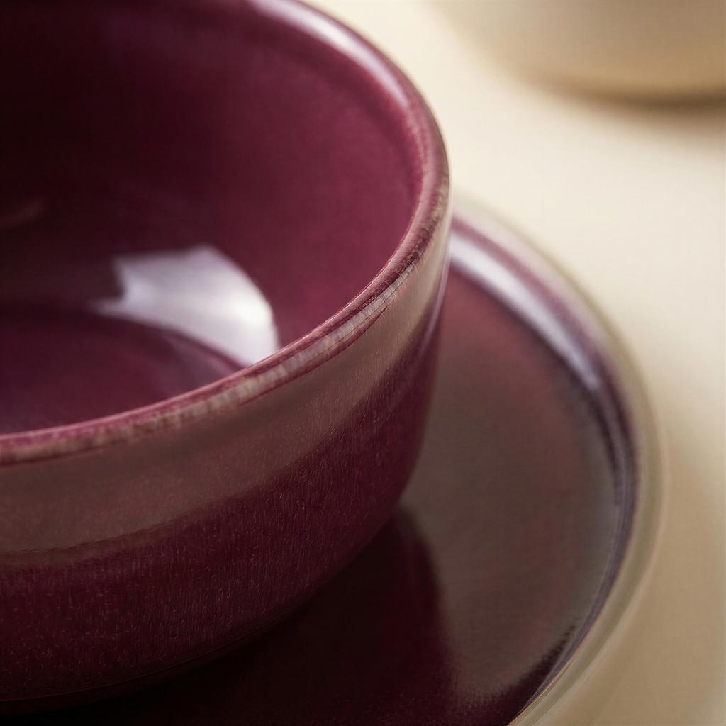 DINNER SET SET OF PLATES FOR 1 PERSON 3-PIECE STACK VIOLET Ø15-26 cm