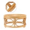 Nordic Natural Rattan Indoor Plant Stand Round Shape Plant Flower Rack Handmade Rattan Planter Stand For Home Garden Yard