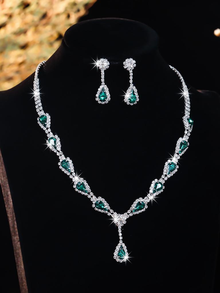 Alloy Necklace Set - Fashionable Banquet Jewelry Chain For Women - Bridal Wedding Jewelry Set