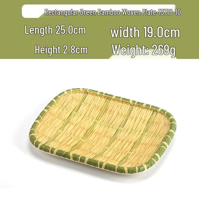 Kreativní obdélníkový porcelánový talíř ve stylu bambusu na sushi, BBQ, svačiny a dezerty