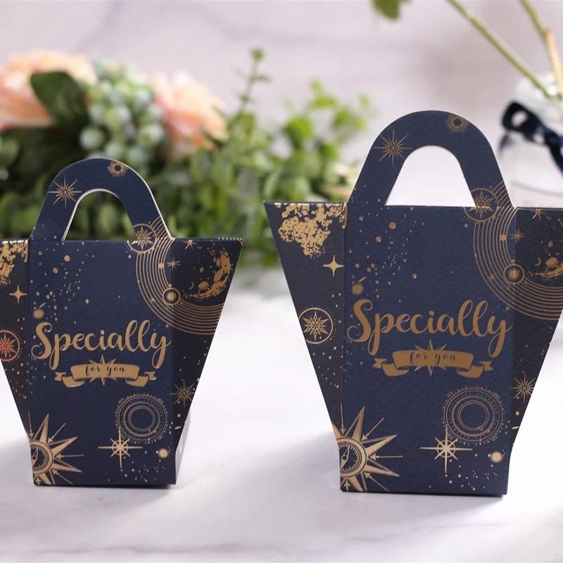 Creative Wedding Supplies T-shaped Hand Bag Large Wedding Candy Box European Wedding Gifts Box for Guests