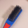 Trwała szczotka druciana ze stali nierdzewnej, silikonowy uchwyt, czerwono-niebieskie narzędzie do usuwania farby, szczotki do zarysowań, czyszczenie metalu, szczotka do rdzy