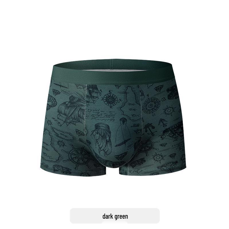 

Men s Cotton & Mulberry Silk Antibacterial Breathable Boxer Shorts, Comfortable Mid-Waist, New Chinese Style 7A. 3XL (140-160 pounds)
