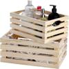 Handle Wood Nesting Storage Crates Handcrafted Storage Container Wood Basket  Vegetable