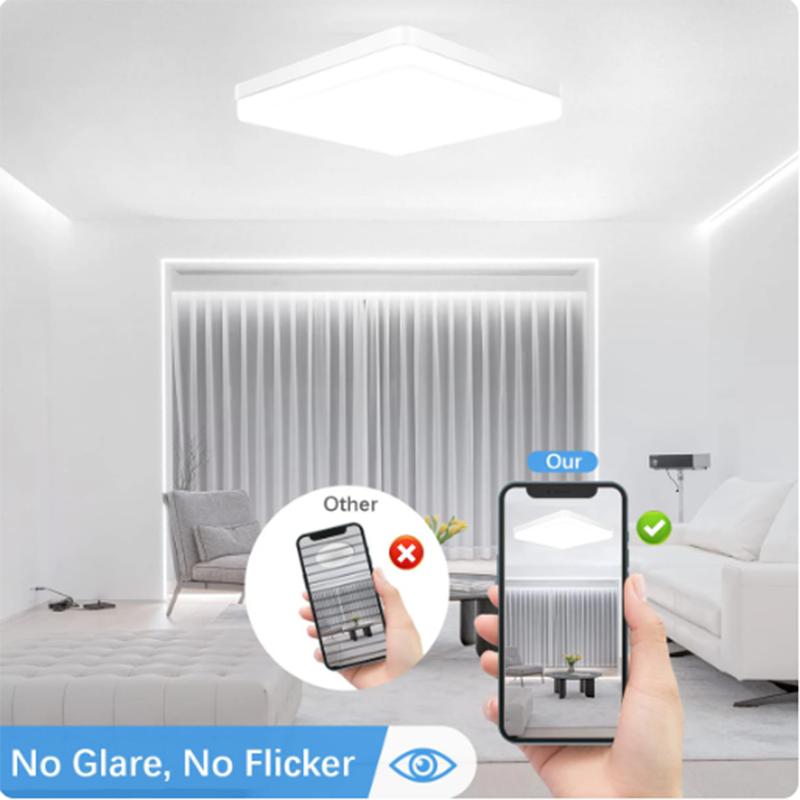 Quadratische LED Deckenleuchte Schlafzimmer 48W 36W 24W 18W LED Deckenlampe Büro Küche Moderne Heimdekoration Innenleuchte KTY
