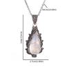Eco Friendly Cubic Zirconia Teardrop Pendant Necklace Fashion Versatile Jewelry