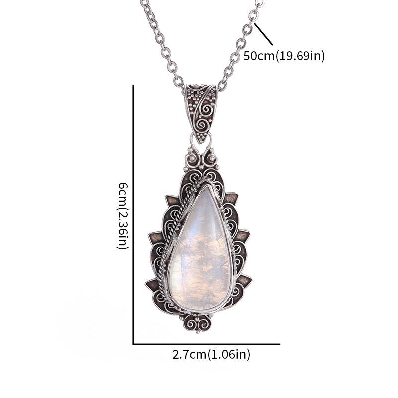 Eco Friendly Cubic Zirconia Teardrop Pendant Necklace Fashion Versatile Jewelry