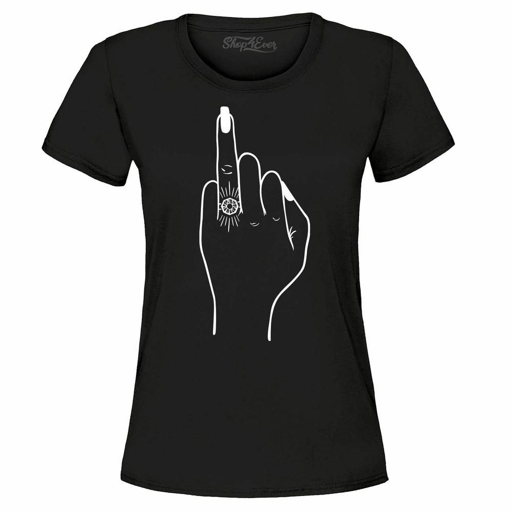 

Ring Finger Women s T-Shirt Bride Future Mrs Engagement Bachelorette Shirts 4XL