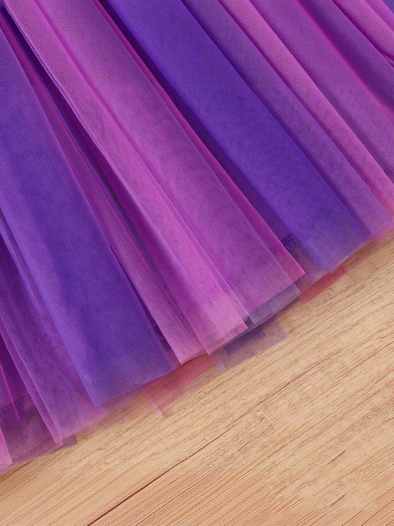 Girls Dress Age 4-7 Years Unicorn Print Summer Dress Kids Princess Tulle Party Dress for Little Girl Birthday Outfit