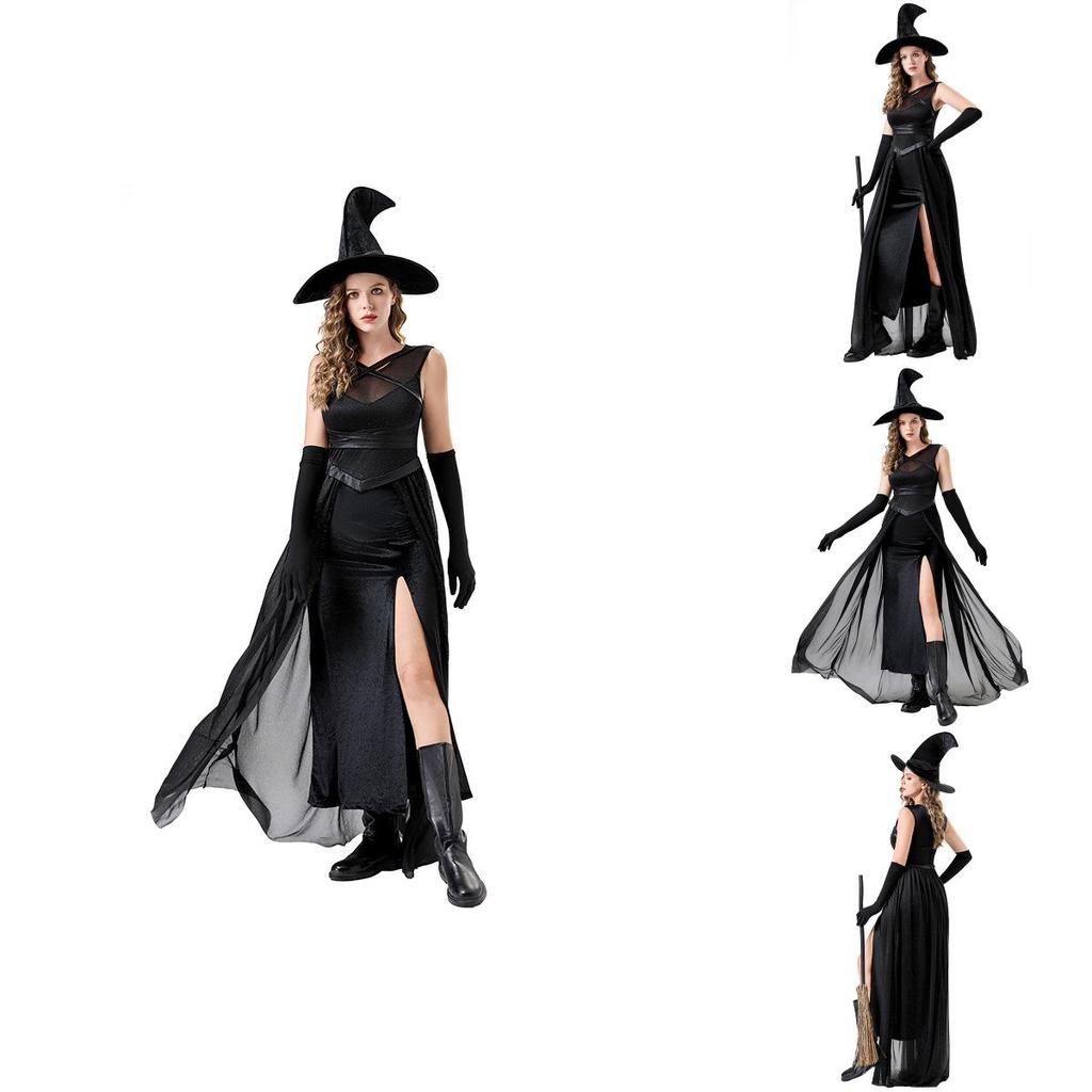 Game Theme Witch Costume For Women With Polyester Fabric For Halloween Party Dress Up