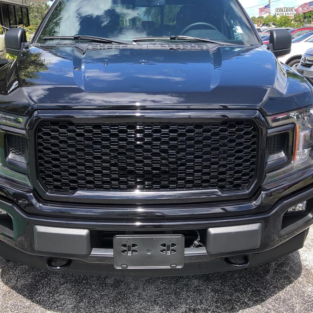 Fäste för registreringsskyltshållare för främre stötfångare Kompatibel med 2018 2019 2020 Ford F150 Ersätt #JL3Z-17A385-BA