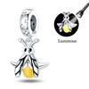 Fits Genuine Copper Charm Bead Luminous Firefly Charm For Women Beautiful DoItYourself Birthday Jewellery Gift