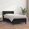 3130745 vidaXL Divan Bed with Mattress Black 80x200cm Faux Leather