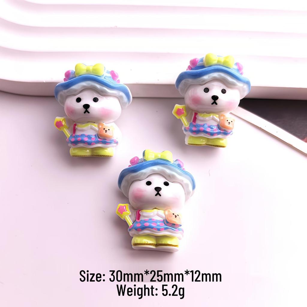 Lina Bear Resin Ornaments: DIY Cream Glue, Phone Case, Hair Accessories, Shoe Buckles