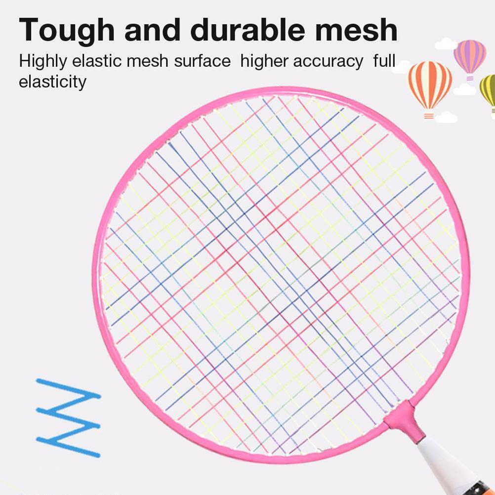 Badminton Rackets Set Portable Badminton Rackets with 2 Shuttlecocks and Carrying Bag for Children