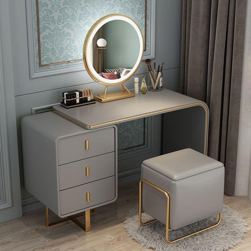 Modern Luxury Dressing Table Lights Mirror Makeup Nordic Dressing Table Cabinet Bedroom Furniture