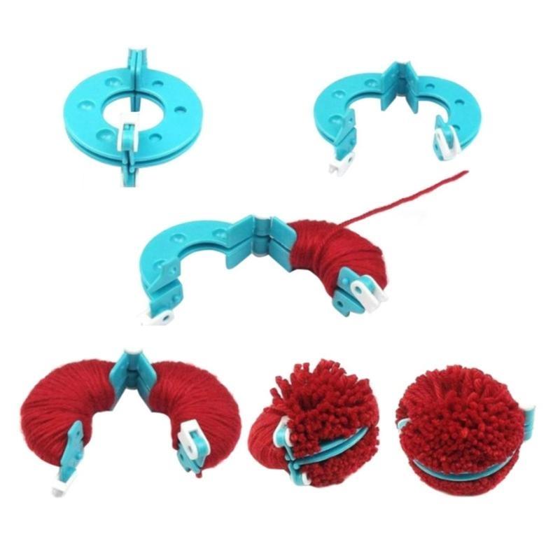 4 Sizes Pompoms Maker Sets Easy to Make Pompoms Fluff Ball Weavers Maker Weavers CN