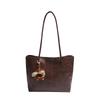 2025 New Retro Textured Women's Versatile Tote Bag - Large Capacity Shoulder Bag for Class and Commuting