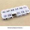 12-Compartment Clear PP Plastic Box with Individual Lids for Nail Tips DIY Tools
