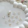 30 Pcs Colorful Butterfly Nail Art Charm 3D Ice Butterfly Nail Decor Ornament Diy Kawaii Nail Figures