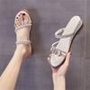 Rhinestones Open Toe With Medium Heels Sandals for Women The Best On Sale Anti Slip Hot Comfortable and Elegant Chic Woman Shoes