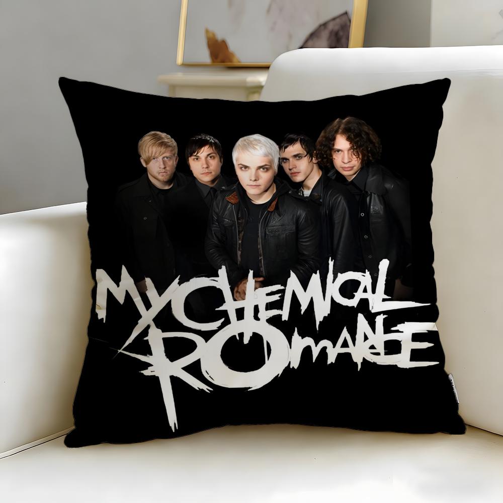 Klassische Band My Chemical Romance Kissenbezug Weich Leicht zu Waschen Kissenhülle Vielseitig für Sofa Bett Reise und Büro