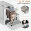 Removable Litter Box for Big/Multiple Cats, High Sides Kitty Litter Pan,Leak-Proof  Extra Large Enclosed Litter Pan Easy Clean
