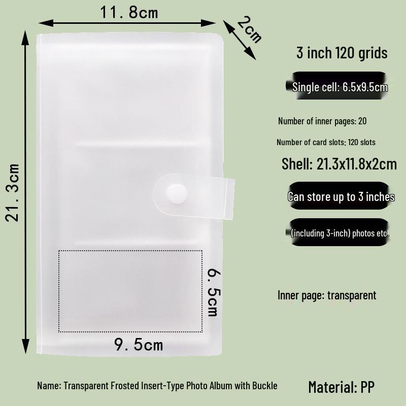 3-Zoll Polaroid Mini Fotoalbum: Transparente Aufbewahrung für Fotos, Kinokarten, Postkarten & Erinnerungskarten.