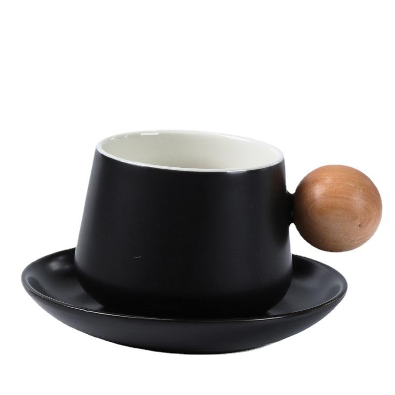 Nordic Ceramic Coffee Cup and Saucer Set Designer High End Glass Exquisite High Value Mug Gift