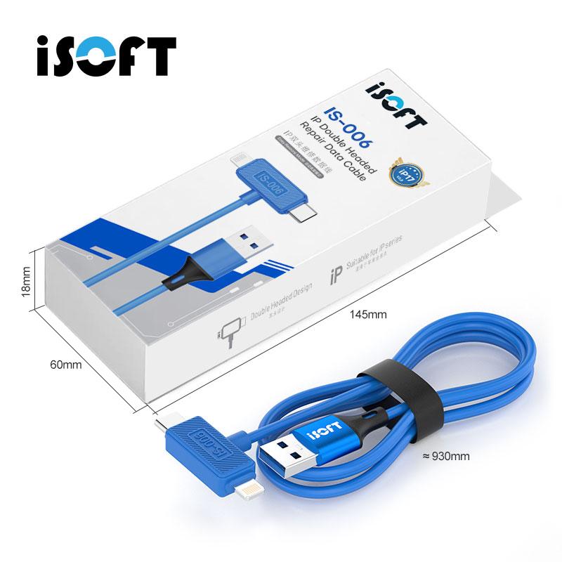 SUNSHINE IS-006 Dual-Head Data Cable for iPhone 17/iPad Charging, recovery, data transfer 3in1 Restore Automatic Entry Mode tool
