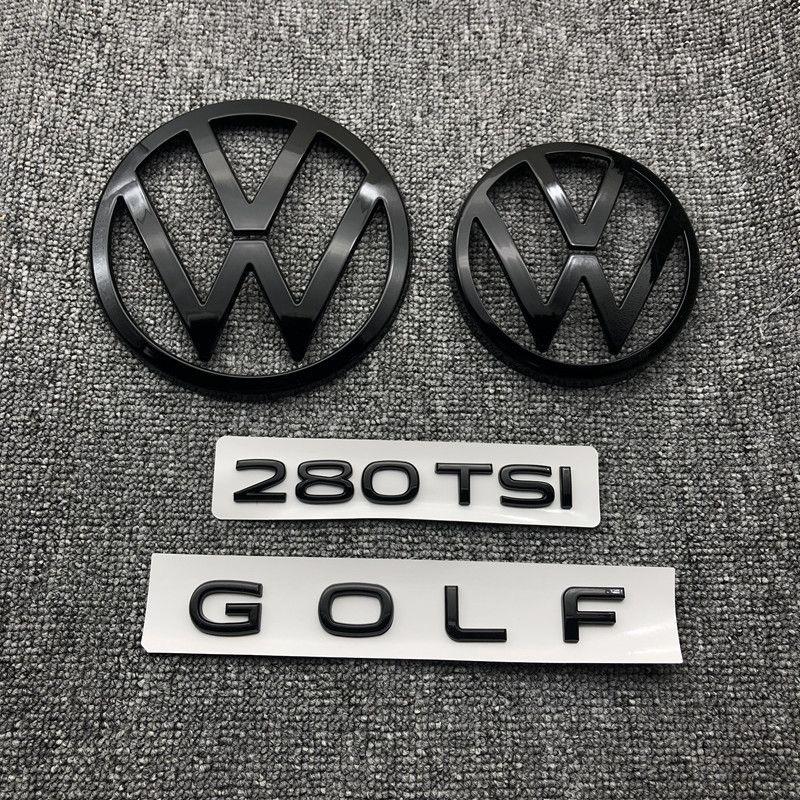

VW GTI GOLF 2026 Hot For VW VOLKSWAGEN Car front badge logo covered ABS sticker For Volkswagen Golf 5/6/7/7.5/8 280TSI front and MK8